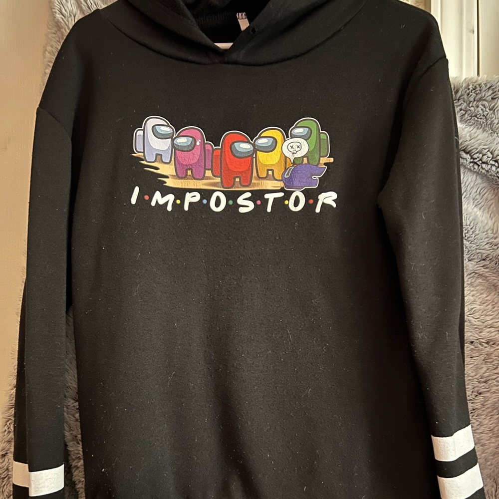 2 boys sweaters. Among Us sweater and FCB sweater bundle.